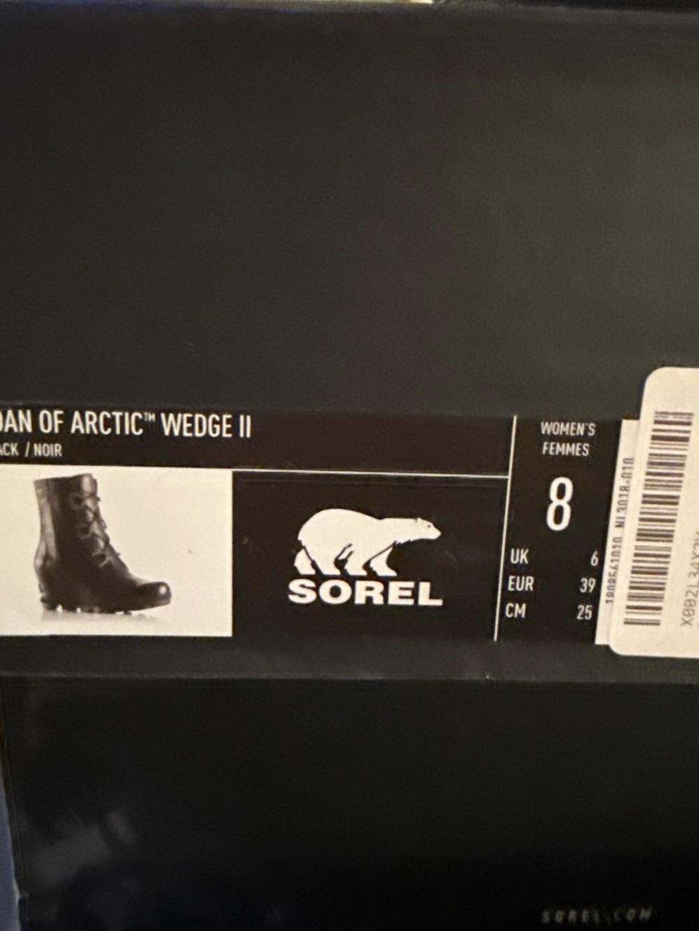 Sorel Joan of Arctic Wedge II Black Men's Rain & Snow Boots